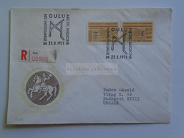 D179694   Suomi Finland Registered Cover    - Cancel  OULU  1971  Sent To Hungary - Lettres & Documents