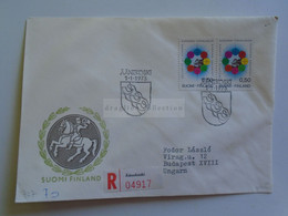 D179703  Suomi Finland Registered Cover - Cancel Äänekoski 1973   Sent To Hungary - Briefe U. Dokumente