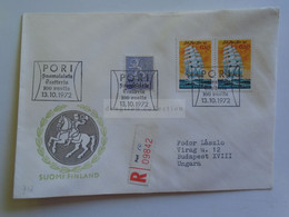 D179704   Suomi Finland Registered Cover - Cancel PORI   1972  Sent To Hungary - Covers & Documents