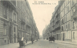 PARIS - La Rue Du Général Foy.(timbre Taxe Au Dos De La Carte) - Arrondissement: 08