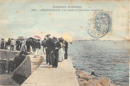 CPA 06 GOLFE JUAN LA JETEE ET ESCADRE ANGLAISE - Sonstige & Ohne Zuordnung