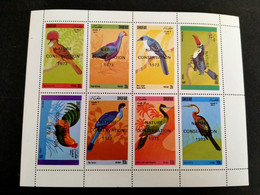 Dhunfar Bloc Feuillet 8 Oiseaux Surchargé Nature Conservation 1973 - Non Classificati