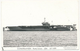 CPSM - PORTE-AVIONS CONSTELLATION - USA -  8/7/1979 - Warships