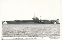 CPSM - PORTE-AVIONS CONSTELLATION - USA -  8/7/1979 - Guerre