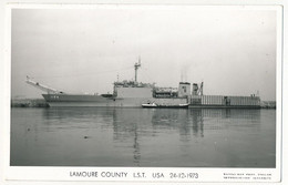 CPSM Photographique - LAMOURE COUNTY L.S.T. - USA - 24/12/1973 - Warships