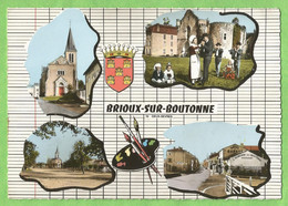 A150  CP  BRIOUX-sur-BOUTONNE  (Deux-Sèvres)   4 Vues  ... L'AUBERGE De La BOUTONNE  ...  +++++ - Brioux Sur Boutonne