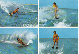 AU SOLEIL DU MIDI SKI NAUTIQUE EN MEDITERRANEE MULTI VUES COULEUR   REF 71421 - Water-skiing