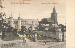 Environs De GENAPPE - Château Et Eglise D'Houtain - Carte Circulé En 1909 - Genappe