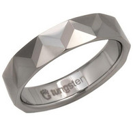 USA Tungsten Designer Ring Facet Polishing - Width 6mm - Inner Diameter 20.75mm - NEW - Anillos