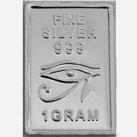 USA 1gr .999 Fine Silver Art Bar Egyptian 'Horus All Seeing Eye' - UNCIRCULATED - Andere - Amerika