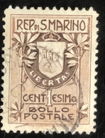 Repubblica Di San Marino - P5/13 - (°)used - 1907 - Michel 47 - Wapenschild - Used Stamps