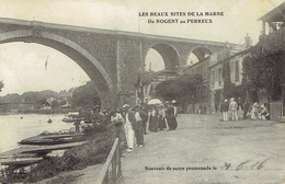 94 Le Perreux Sur Marne Nogent Le Perreux Beaux Sites De La Marne Le Pont Animation Verso Postes Militaires 1916 - Le Perreux Sur Marne