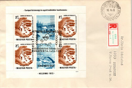 HUNGARY - 1973.FDC S/S - Conference For European Security And Cooperation,Helsinki  USED!! Mi:Bl.99 - ...-1867 Prephilately