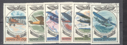 Ru0  -  Russie  -  Avion  :  Yv  124-29  (o) - Used Stamps