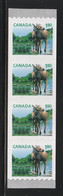 CANADA 2012 Definitives / Young Wildlife / Moose S/ADH: Strip Of 4 Stamps UM/MNH - Coil Stamps