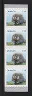 CANADA 2013 Definitives / Young Wildlife / Porcupine S/ADH: Strip Of 4 Stamps UM/MNH - Coil Stamps