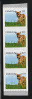 CANADA 2013 Definitives / Young Wildlife / Deer S/ADH: Strip Of 4 Stamps UM/MNH - Coil Stamps