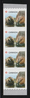 CANADA 2014 Definitives / Young Wildlife / Beaver S/ADH: Strip Of 4 Stamps UM/MNH - Rollo De Sellos