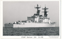CPSM Photographique - STUMP Destroyer - USA - 2/5/1980 - Warships