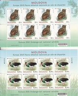 MOLDOVA 2021 EUROPA CEPT..Endangered National Wildlife.set 2 Sheets.MNH - 2021