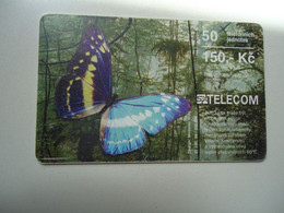 CZECH USED CARDS  BUTTERFLIES - Vlinders