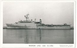 CPSM Photographique - RALEIGH L.P.D. - USA - 2/1/1974 - Warships