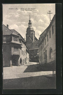 AK Colditz I. Sa., Blick Auf Die Kirche Mit Hotel Goldenes Kreuz - Colditz