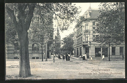 AK Aschersleben, Strasseneck An Der Herrenbreite Und Johannis-Promenade - Aschersleben