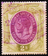 1913-1924. UNION OF SOUTH AFRICA. Georg V. REVENUE INKOMST. 2 S. () - JF420367 - Servizio