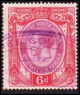 1913-1924. UNION OF SOUTH AFRICA. Georg V. REVENUE INKOMST. 6 D. () - JF420368 - Servizio