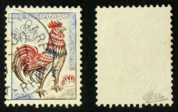 N° 1331d 25c COQ Fluo Oblit Cote 65€ Signé Calves - 1962-1965 Haan Van Decaris