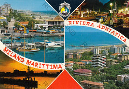 CARTOLINA  MILANO MARITTIMA,EMILIA ROMAGNA,RIVIERA ADRIATICA,MARE,SOLE,SPIAGGIA,BAGNI,LUNGOMARE,VACANZA,NON VIAGGIATA - Ravenna