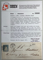 ZÜRICH 1855 Strubel Brief GRENZRAYON RARITÄT>Kadelburg Baden. Schweiz 1854 23Ab(lettre Suisse RL Cover Küssaberg - Covers & Documents