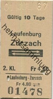 Schweiz - Laufenburg Zurzach Und Zurück - Fahrkarte 1967 - Europe