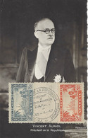 20-4-47 - C P " VOYAGE DU PRESIDENT DE LA REPUBLIQUE FRANCAISE  / Vincent Auriol  -photo Harcourt - Lettres & Documents