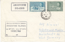 British Antarctic Territory (BAT) 1968 Argentina Islands Ca Argentine Islands 10 De 68 Ca British Ant. Survey (52271) - Briefe U. Dokumente