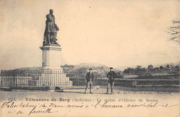 CPA 07 VILLENEUVE DE BERG STATUE OLLIVIER DE SERRES - Otros & Sin Clasificación