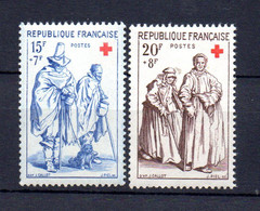 France--1957--Croix-Rouge  Tp    N° 1140   Et  1141 --NEUFS   GOMME D'ORIGINE......cote  11.50 €..............à Saisir - Red Cross