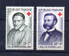 France--1958--Croix-Rouge  Tp    N° 1187   Et  1188 --NEUFS   GOMME D'ORIGINE......cote  3.20 €..............à Saisir - Red Cross