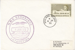 British Antarctic Territory (BAT) 1972 Cover Ca Adelaide Island 4 JA 72, Ca HMS Endurance (52283) - Lettres & Documents