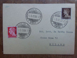 REGNO - Marcofilia - Giornata Estiva Del Francobollo Rimini 1942 + Spese Postali - Storia Postale