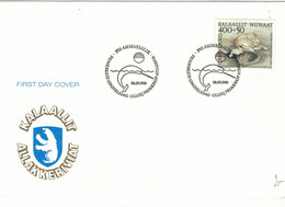 FDC 1990 - Polarfuchs Ente - Lettres & Documents