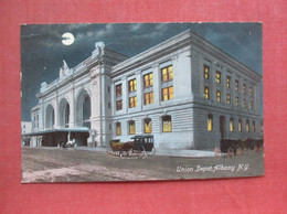 Night View  Union Train Depot   Albany New York > Albany    Ref  4946 - Albany