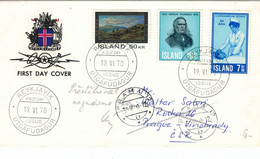 Reykjavik 1970 Utgafudagur > Praha - Grimur Thomsen - Hjukrunarfelag Gemälde - Lettres & Documents