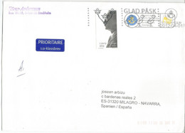 SUECIA ENTERO POSTAL CON FRANQUEO ADICIONAL  REY KING MAT GLAD PASK PASCUA - Covers & Documents