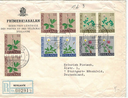 Reykjavik 1964 Reko - Weiss-Klee - Anemone - Storia Postale