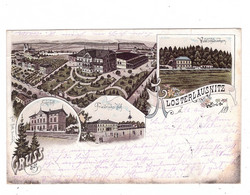 0-6532 BAD KLOSTERLAUSNITZ, Lithographie 1895, Bahnhof, Friedrichs-Hof, Kastenstempel, Leichte Druckstellen - Bad Klosterlausnitz