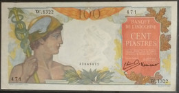 Indochine Indochina Vietnam Viet Nam Laos Cambodia 100 Piastres EF Banknote Note 1947-54 / Pick # 82a / 02 Photos - Indochine