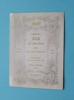 1847 Magdeburg WILHELM MATTHEE Beglücke SIE Mit Allem Guten/Freundschaft ( Porcelaine / Porzellan ) See SCANs ! - Visitenkarten