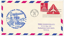 Etats Unis - First TWA 747 Service - NEW YORK - ROME -TWA - 5 Dec 1970 - Other & Unclassified